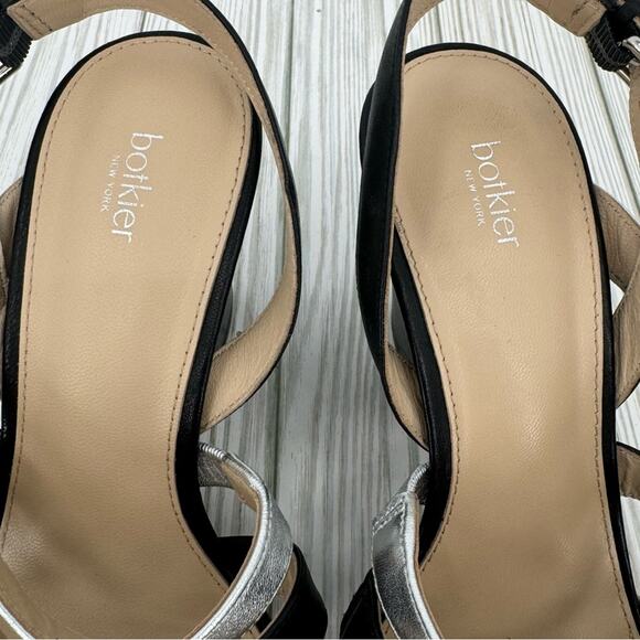 Botkier Sera colorblock caged block heel ankle strap dress sandals black 8.5 - Picture 9 of 15